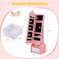 thumbnail image 3 of Costway Armoire à Bijoux pour Enfants avec Tiroir Miroir Pleine Longueur 2 Angles d'Inclinaison Réglables Rose, 3 of 9