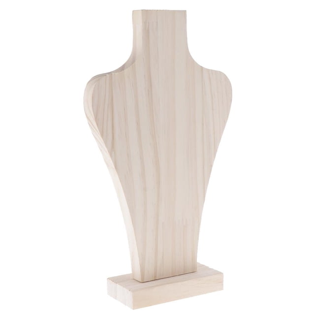 P/M/G Bois Naturel Non Peint pour Présentation de Collier - 0,5 cm