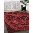 thumbnail image 3 of Ahgly Company Machine Washable Indoor Rectangle Transitional Maroon Red Area Rugs, 2' x 3', 3 of 7