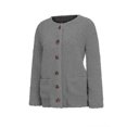 thumbnail image 3 of Innerwin Jacket Cardigan Ladies Outwear Party Long Sleeve Fluffy Coat Dark Gray XL, 3 of 6