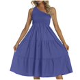 thumbnail image 4 of Birdeem Robe d'Été pour Femme, Fraîche et Douce, à Col en V, Couleur Unie, 4 of 9