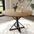 thumbnail image 2 of GloryStar Round Dining Table for 4, 47" Dining Table, Circle Table, Dining Room Table with Heavy Duty Metal Base, Round Kitchen Table for Kitchen Dinning Room(Only Table), 2 of 8