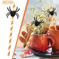 thumbnail image 2 of Halloween Paper Straws with Spooky Designs, 25-Pack; Biodegradable, Thick Material for Parties, Picnics, & Festive Beverages, 2 of 5