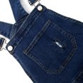thumbnail image 4 of KIDSCOOL SPACE Little Boys Denim Overalls,Ripped Holes Elastic Band Inside Jeans Workwear,Blue,5-6 Years, 4 of 7