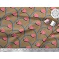 thumbnail image 3 of Soimoi Poly Georgette Fabric Leaves & Tulip Floral Printed Craft Fabric by the Yard 42 Inch Wide, 3 of 3