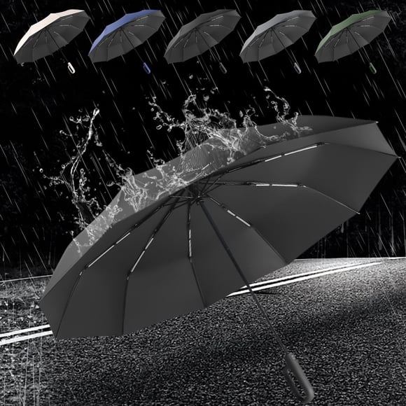 Économies d'Été! Gspmoly Parapluie Coupe-Vent Solide Parapluie pour Hommes Automatique Grand Pliant Anti-Soleil Grands Parapluies Économies d'Été