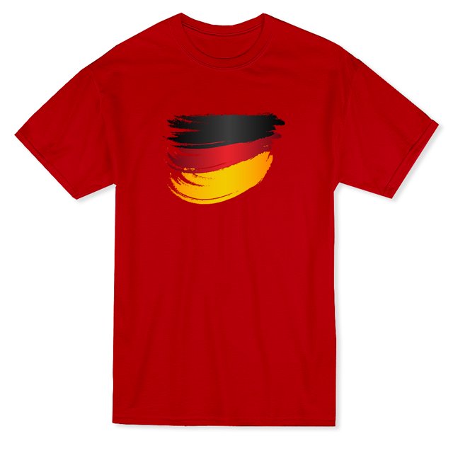 T-shirt pour Homme à Coups de Drapeau de l'Allemagne