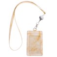 thumbnail image 1 of 1 Set ID Badge Holder Retractable ID Card Holder Hanging Badge Reel Water-resistant Card Cover, 1 of 8