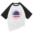 thumbnail image 2 of T-shirts Snoarin pour Hommes, Paquet Hommes, Mode Décontractée, Patchwork, Col Rond, Chandail à Enfiler, T-Shirt Imprimé, Manches Courtes, Hauts, Chemises du 4 Juillet pour Hommes en Liquidation, 2 of 4