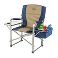 thumbnail image 2 of Kamp-Rite Chaise de Réalisateur Portable avec Glacière, Porte-Gobelet et Table, Bleu Marine/beige, 2 of 6