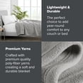 thumbnail image 3 of Bare Home Polar Fleece Bed Blanket - Lightweight - Premium Fleece - Throw, Light Gray, 3 of 6