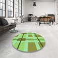 thumbnail image 4 of Ahgly Company Tapis Rectangulaire Lavable en Machine Intérieur Vert Transitionnel, 4 Pieds x 6 Pieds, 4 of 7