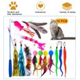 thumbnail image 3 of Cat Cat Toy Set Caterpillar Feather Replacement Head Colorful Hair Ball Tassel Retractable Fishing Rod   Amusing Cat Stick 14PCS Retractable, 3 of 7