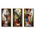 thumbnail image 2 of Designart "Country Cottage Entry Rustic Charm II" Farm Framed Wall Art Set Of 3 - White Country Frame Canvas Set For Living Room Decor, 2 of 6