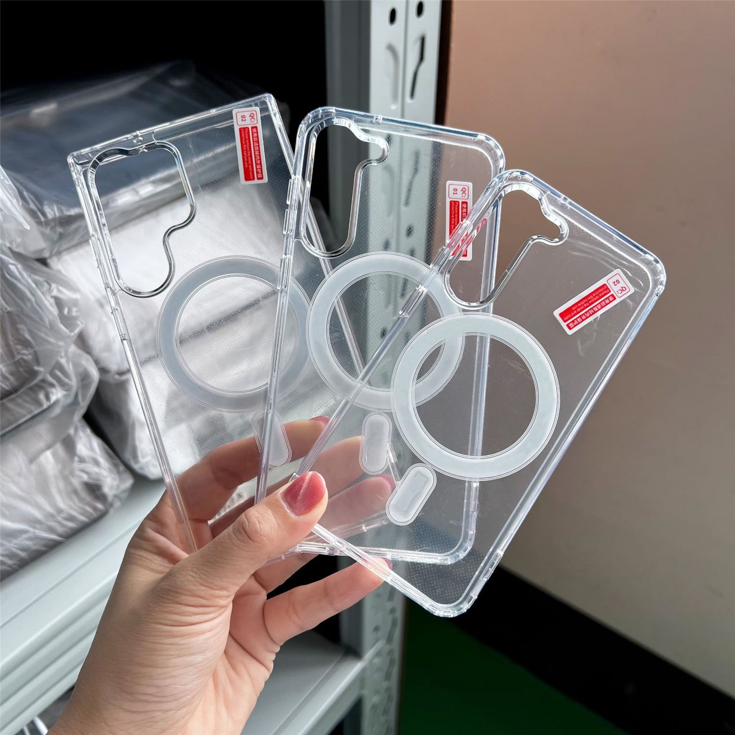 Case Cover Clear for Samsung Galaxy S23 Ultra with Support