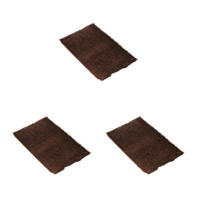 mmirethe Polyester Soft Chenille Rug - Prompt And Strong Absorption No Shedding Soft Texture Absorbent Coffee 40cm*60cm 3Set