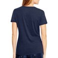 thumbnail image 2 of Hanes Women`s X-Temp Fresh IQ Tri-Blend Performance V-Neck Tee, S, Navy Heather, 2 of 2