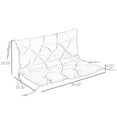 thumbnail image 3 of Outsunny Garden Bench Cushion with Backrest, Non-Slip 2 Seater Soft Pad, 3 of 10