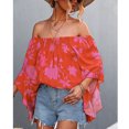 thumbnail image 3 of High Low Hem Off Shoulder Blouse,Women Off Shoulder Tops Bell Sleeve Off Shoulder Shirt Off Shoulder Tops Power Packed Performance, 3 of 5