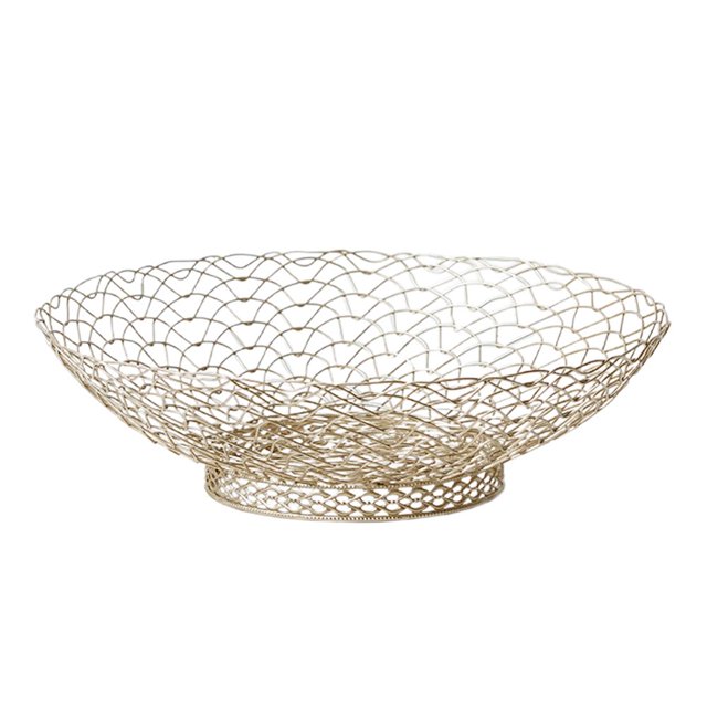 MesaSe Creative Fruit Bowl Storage Tray Durable Iron Thickened And Upgraded Material Gold Home Organizer