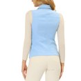 thumbnail image 3 of INSPIRE CHIC Women's Zip Up Jacket Sleeveless Anorak Utility Vest Jacket with Pockets S Light Blue, 3 of 6