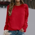 thumbnail image 2 of SNKSDGM Femmes Chandail à Col en V Femmes Chandails Courts pour Femmes Femmes Quotidien Maison Extérieur Entraînement Manches Longues T-Shirt Col Rond Haut Chandail Imprimé Blouse de Rue Mode Urbaine L, 2 of 5