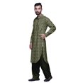 thumbnail image 3 of Atasi Mens Rayon Pathani Kurta Solid Salwar Set Printed Punjabi Kurta for Men, 3 of 5