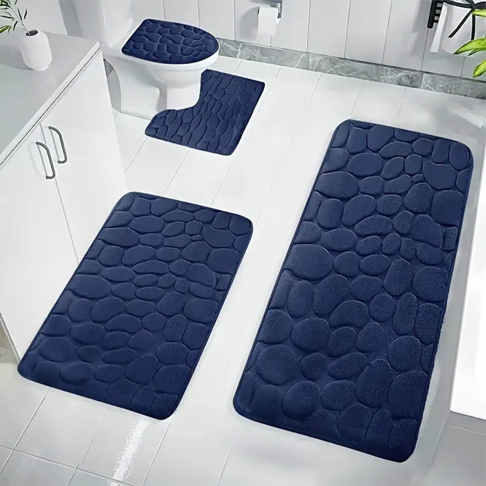 Boovnll Bathroom Rugs, Super Absorbent, Soft Thicken Non-Slip Bath Mat, Quickly Dry Bath Mats for Bathroom, Kitchen, Door Mat, Toilet Mat, Bathroom Mat