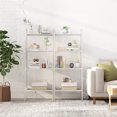 thumbnail image 2 of Ktaxon 4-Tier Bookcase Bookshelf Leaning Wall Shelf Rack Ladder Storage Furniture White, 2 of 7
