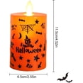 thumbnail image 2 of YSTIANN 2 Piece Flameless Halloween Tea Lights - Battery Operated LED Candles with Flickering Flame & Graffiti Pattern, Safe Decorative Lights for Spooky Atmosphere WJ94-2782, 2 of 7