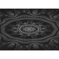 thumbnail image 1 of Ahgly Tapis Rectangulaire Lavable en Machine Intérieur Transitionnel Noir Nuit, 7 Pieds x 9 Pieds, 1 of 7