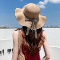 thumbnail image 2 of LinYooLi Hat Girl Summer Beach Hat Straw Hat Version Versatile Sunscreen Out Of The Fake Fake Hat Sun Hat Sun Hat Sea Hat, 2 of 9