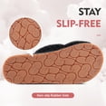 thumbnail image 4 of Women's Fuzzy Slippers Cross Band Memory Foam House Slippers Open Toe, 4 of 6
