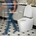 thumbnail image 2 of HOROW Toilette Intelligente avec Bidet et Siège Chauffant, 10 Pieds' Rugueuse avec Rinçage Automatique, Sécheuse, Affichage DEL, une Pièce Allongée, 2 of 13