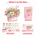 thumbnail image 2 of Tradeopia 1,212-Piece Gift Box Pink Flower Mini Building Kit, 2 of 5
