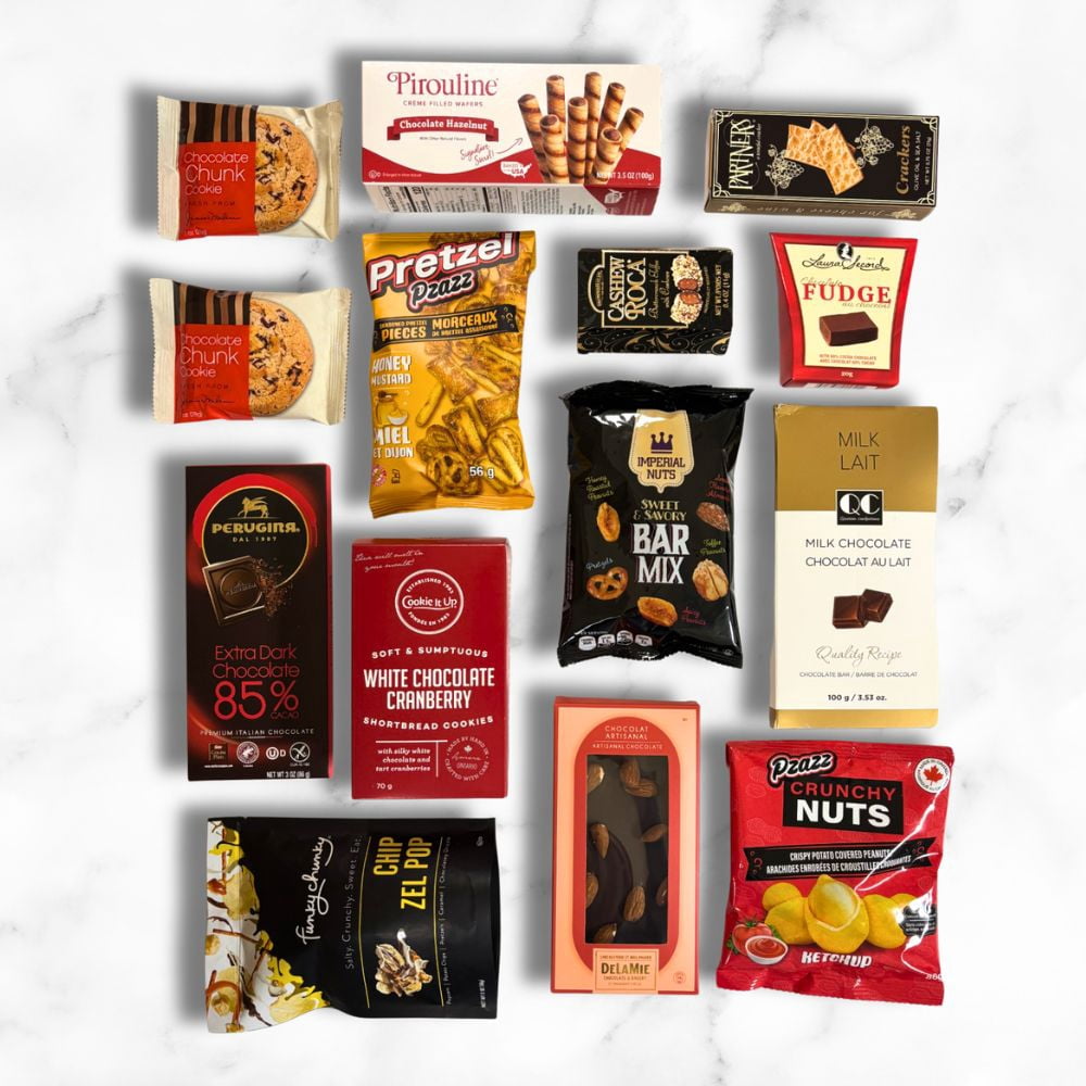 Tasty Surprise Gift Set Box with Nuts, Chocolate, Pretzels