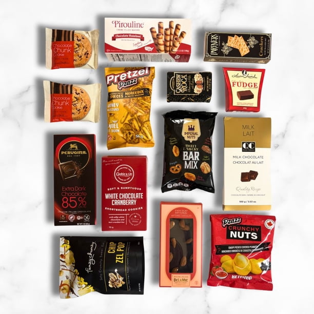 Tasty Surprise Gift Set Box with Nuts, Chocolate, Pretzels
