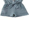 thumbnail image 4 of Toddler Baby Girls Fly Sleeve Ruffled Waistband Romper Outfits, 4 of 4