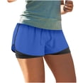 thumbnail image 4 of Plebaso Women's 2 in 1 Running Shorts Elastic Waist Drawstring Athletic Shorts Lightweight Workout Shorts, 4 of 6