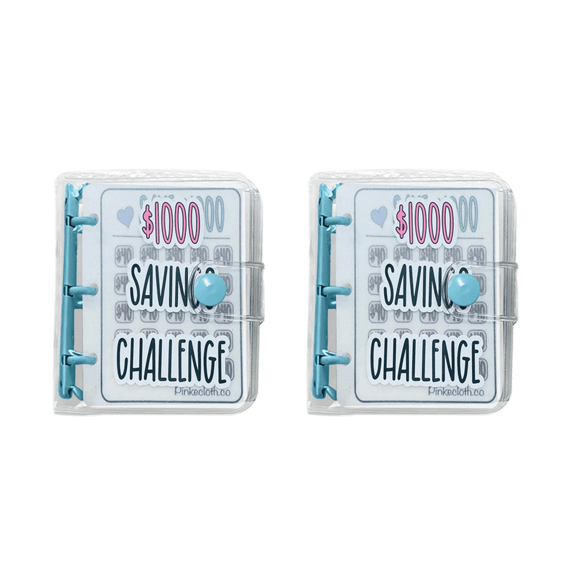 2X 1000 Savings Challenge Binder, Money Saving Binder, Savings Challenges Book with Envelopes, A