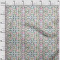 thumbnail image 3 of oneOone Rayon Teal Green Fabric Block Craft Projects Decor Fabric Printed By The Yard 56 Inch Wide-PG, 3 of 5