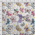 thumbnail image 4 of oneOone Cotton Poplin White Fabric Butterflies Craft Projects Decor Fabric Printed By The Yard 56 Inch Wide-4P, 4 of 5
