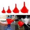 thumbnail image 1 of Oleegame 1PC Small Red Plastic Funnel 4 Set Of Simple Portable Household Funnel Oil Funnel Red, 1 of 9