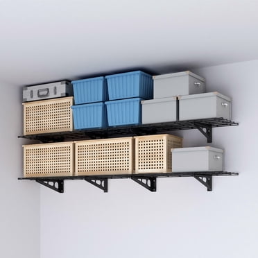 Lot de 2 Étagères de Rangement de Garage 1 X 6 Pi, Étagère de Rangement de Garage Robuste Murale Flottante Supporte jusqu'à 600 Lb, 12 Pouces X 72 Pouces