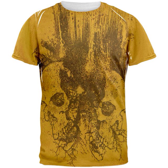 Poetic Nightmare Skulls Halloween Two-Sided All Over T-Shirt