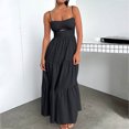 thumbnail image 2 of Birdeem Robe Sans Manches pour Femmes, Mode Aguichant, Couleur Unie, Ajourée, à Fermeture Éclair, Camisole, 2 of 12