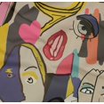 thumbnail image 5 of oneOone Cotton Poplin Twill Dusty Gray Fabric Abstract Comic Face Craft Projects Decor Fabric Printed By The Yard 56 Inch Wide, 5 of 5