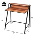 thumbnail image 2 of Costway 2 Tier Computer Desk PC Laptop Table Study Writing Home Office Workstation, 2 of 10