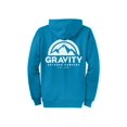 thumbnail image 2 of Gravity Outdoor Co. Zip-Up Hoodie - Neon Blue - White Logo - Small, 2 of 2