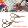 thumbnail image 3 of LYUMO Stainless Steel Scissors,Retro Bronze Stainless Steel Carving Crane Shape Two Sizes Sewing Scissors, Sewing Scissors, 3 of 9
